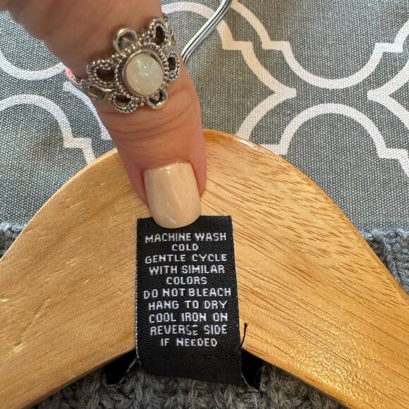 Y2K rue21 Coquette V-Neck Sweater Womens XL Gray Cinched Fairy Balletcore Cozy - Picture 8 of 9